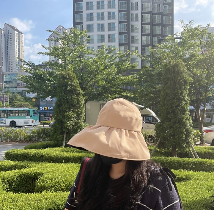 엘마운틴 D 다가려 여성 버킷햇 모자 여름 돌돌이 썬캡