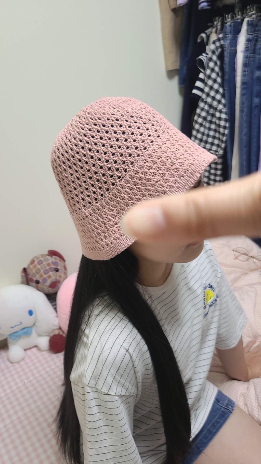 우드피카 니트메쉬 버킷햇 벙거지