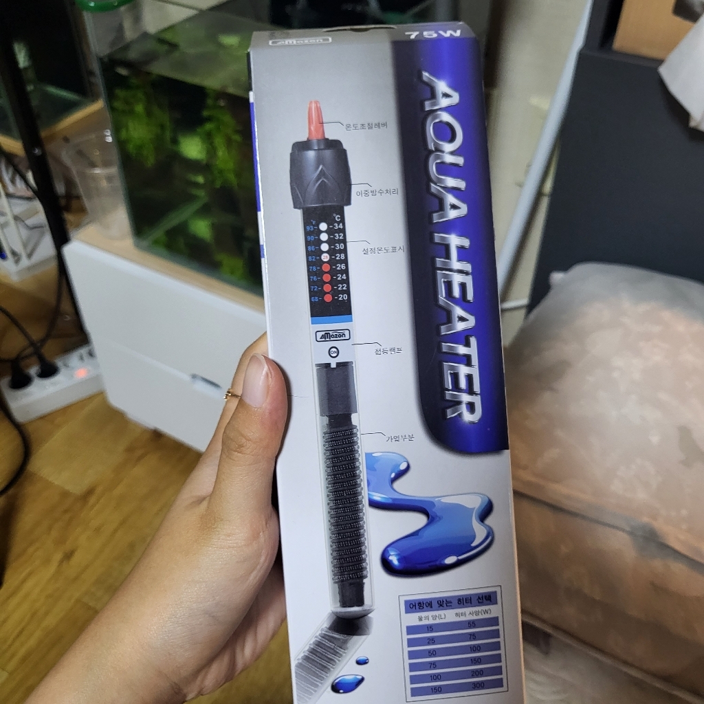 아마존 아쿠아리움 히터75W AH-75 랜덤발송