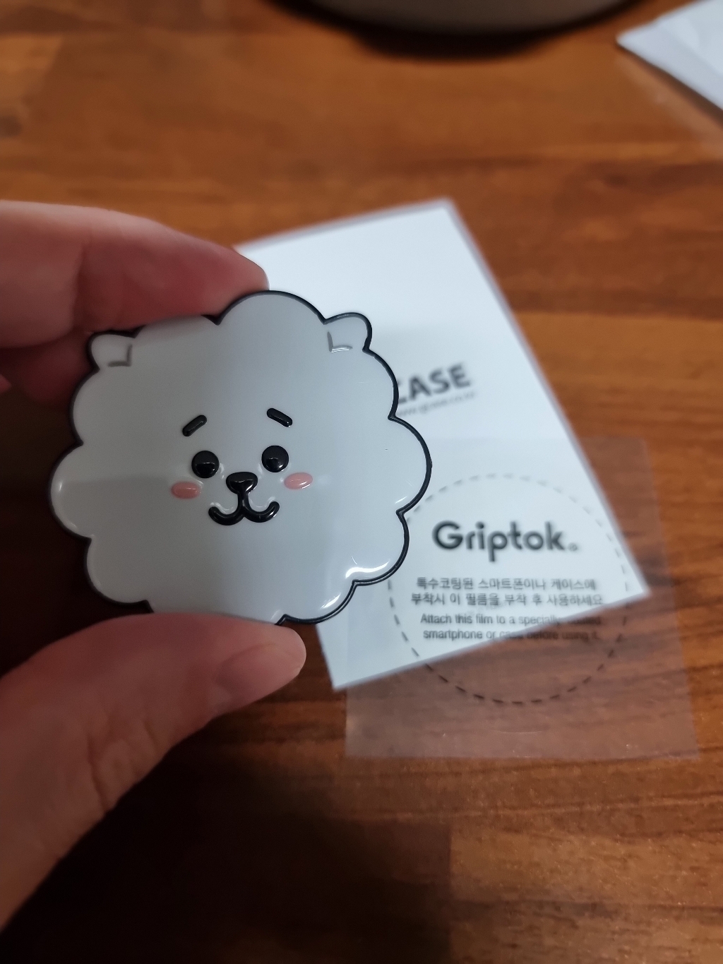 그립톡 BT21 캐릭터 베이직 S1 알루미늄 스마트톡