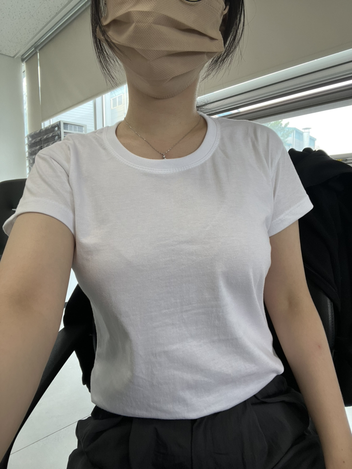 감성갤러리 여성용 슬림핏 30수 라운드넥 면 기본 무지 반팔 티셔츠 2개[국내제작]