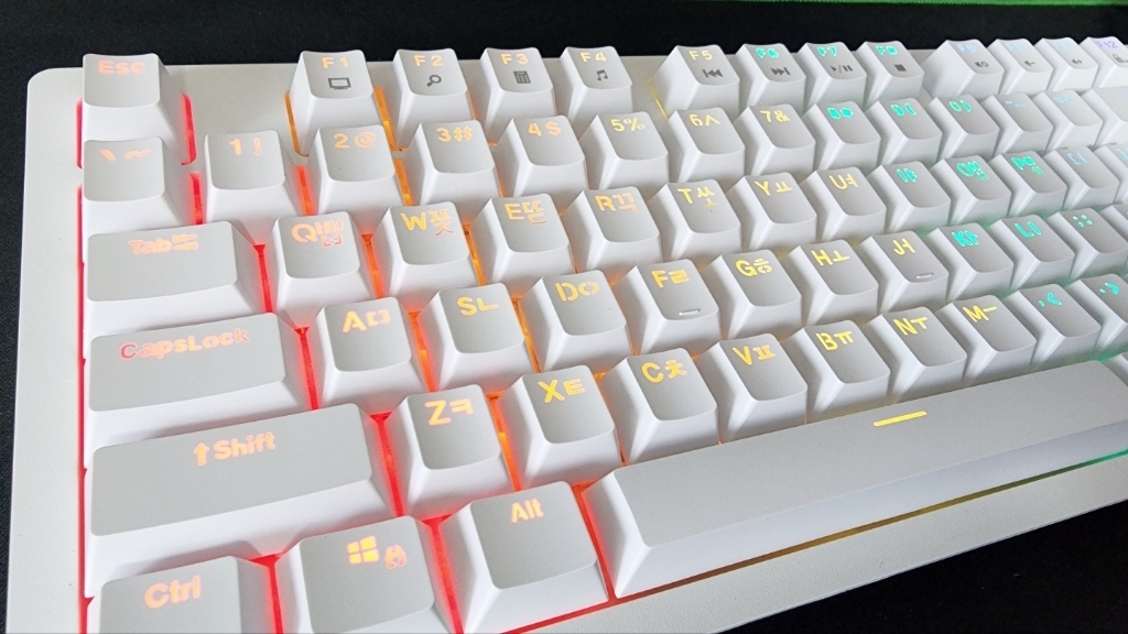 앱코 HACKER 축교환 측면 RGB 라이팅 이중사출 게이밍 기계식 키보드 적축 리뷰후기