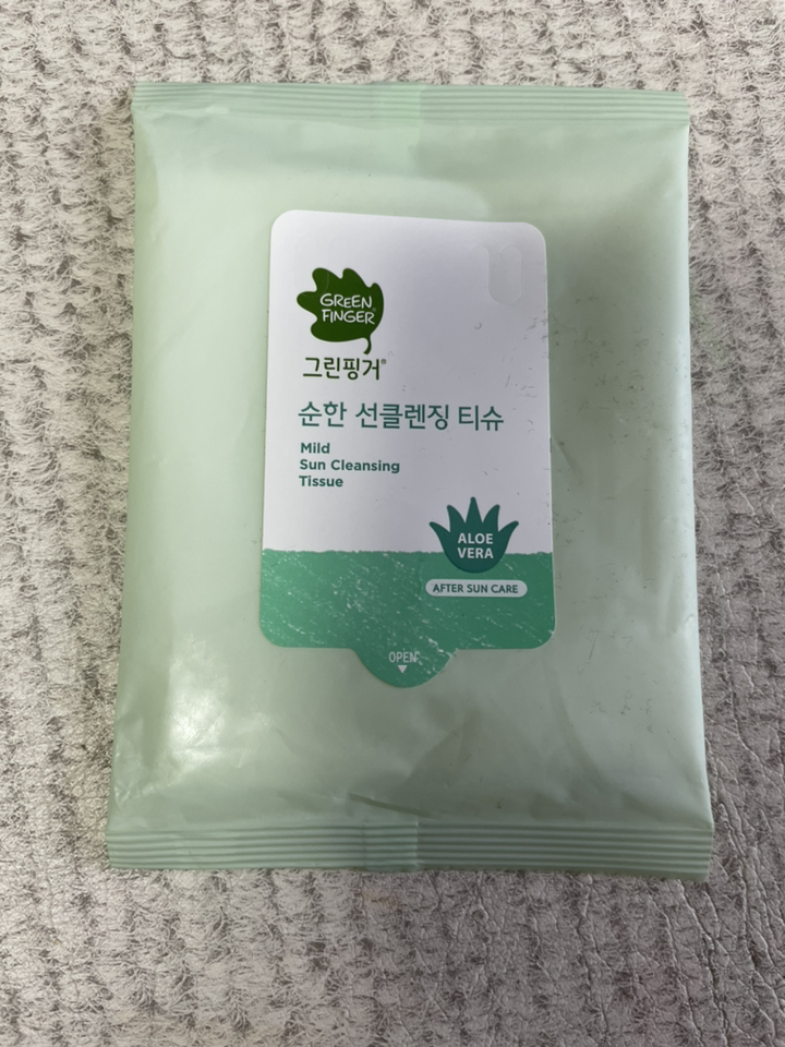 그린핑거 순한 선클렌징 티슈