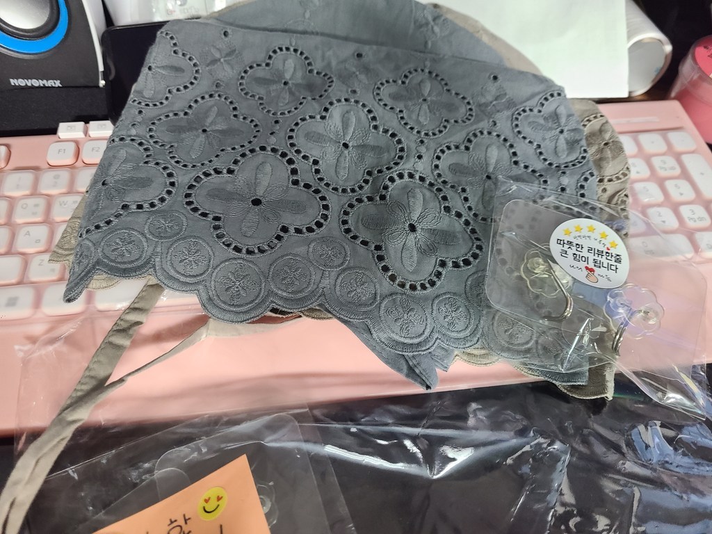 강록이네 예쁜 머리두건 면 사이즈조절끈 항암모자 모자비니 사계절 여성두건