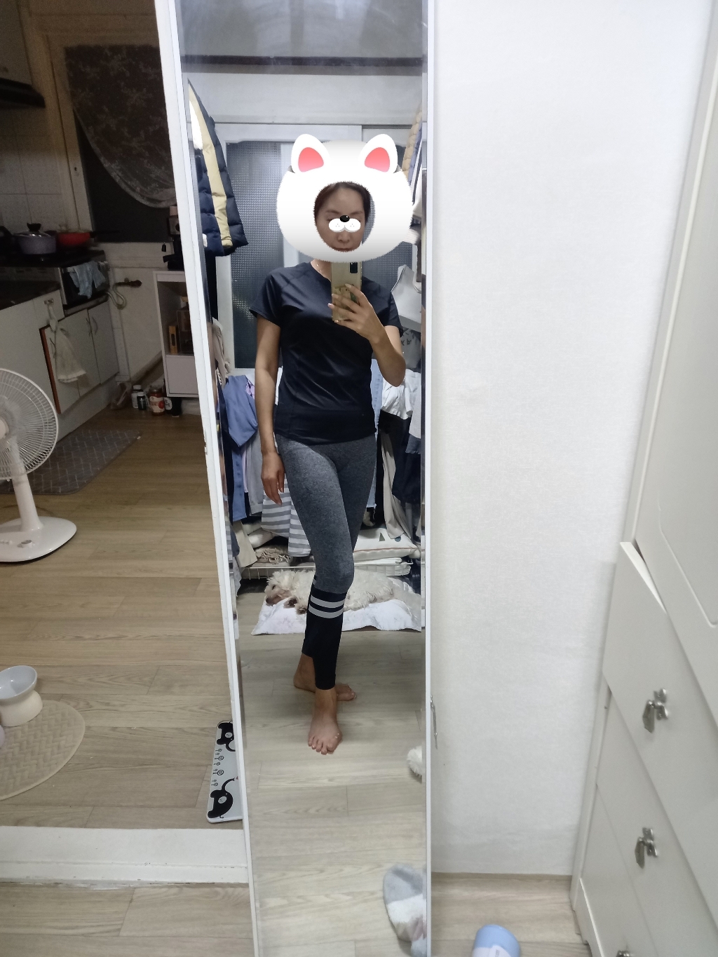 크크섬 배색 여성 요가 운동 헬스 레깅스
