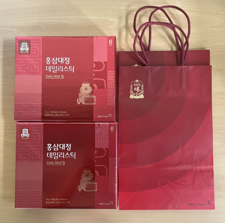 정관장 홍삼대정 데일리 스틱 쇼핑백