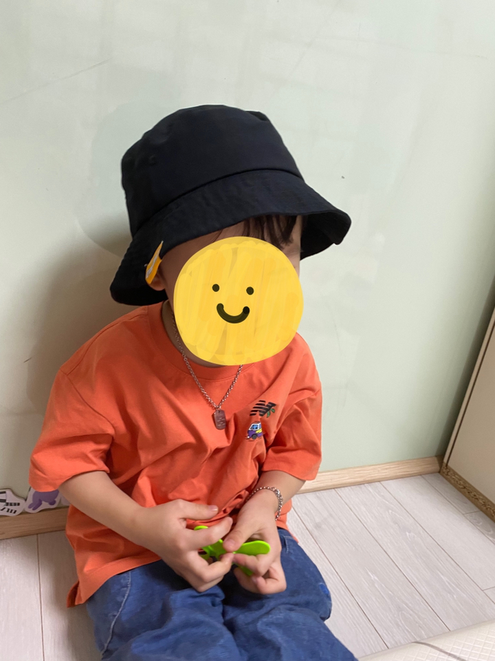 에이와이 유아용 알파벳 포인트 버킷햇 벙거지 모자
