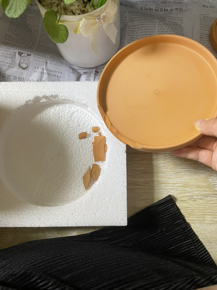 빈티지 토분과 토분받침 원통형 3종