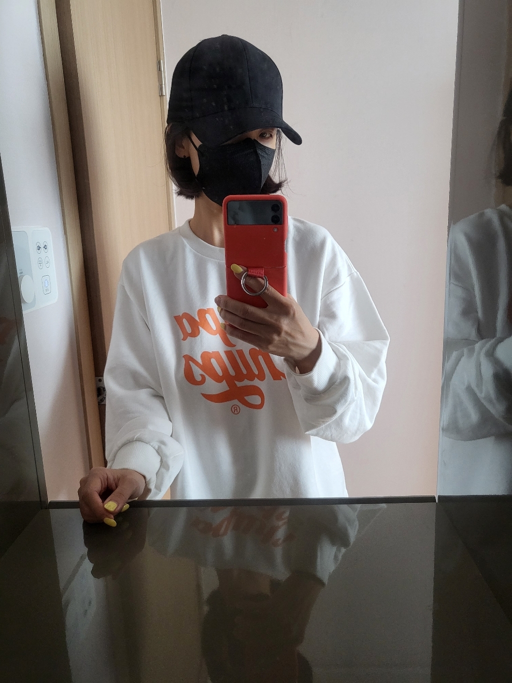 풋온 남녀공용 무지 오버핏 볼캡
