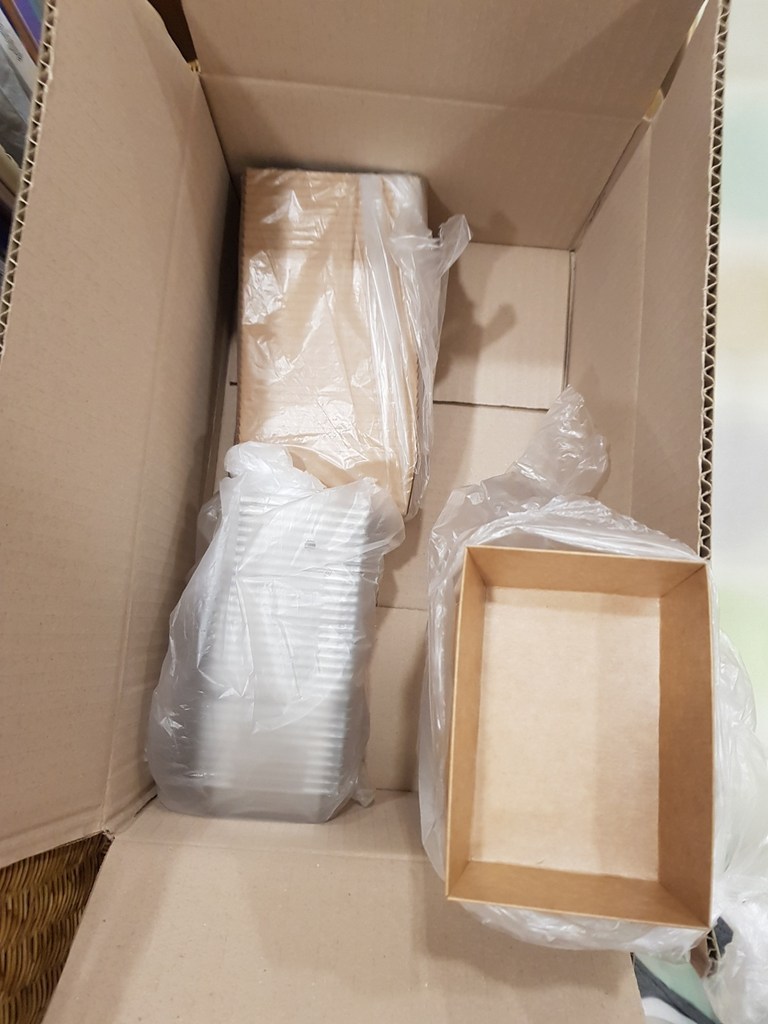 크라프트 샌드위치 용기 100개