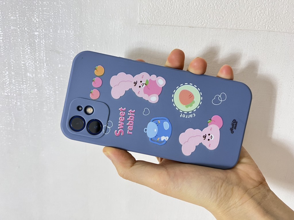 핫티몰 복숭아 래빗 블루 젤리 휴대폰 케이스