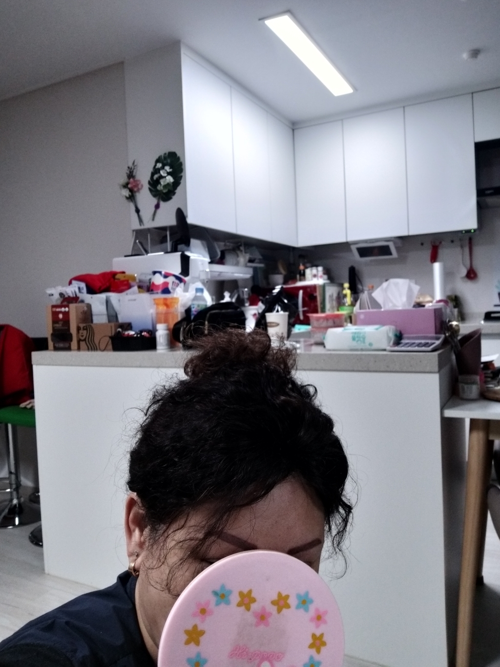 여우가발 인모 웨이브 정수리 부분가발 CW3015
