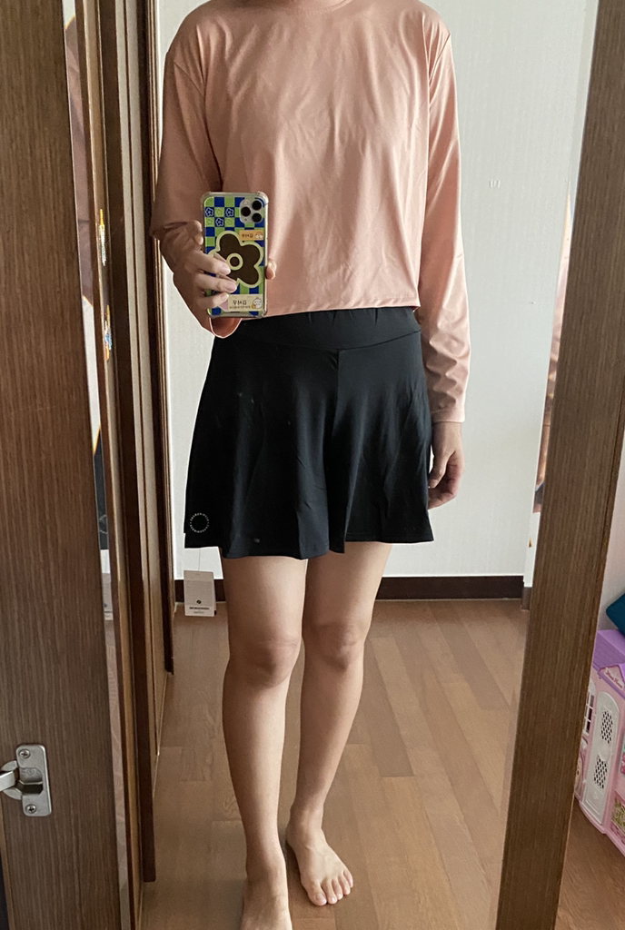 헤링본 여자 플레어 치마바지 래쉬가드팬츠 루즈핏 수영복 보드숏 물놀이 애슬레저룩 AE305W