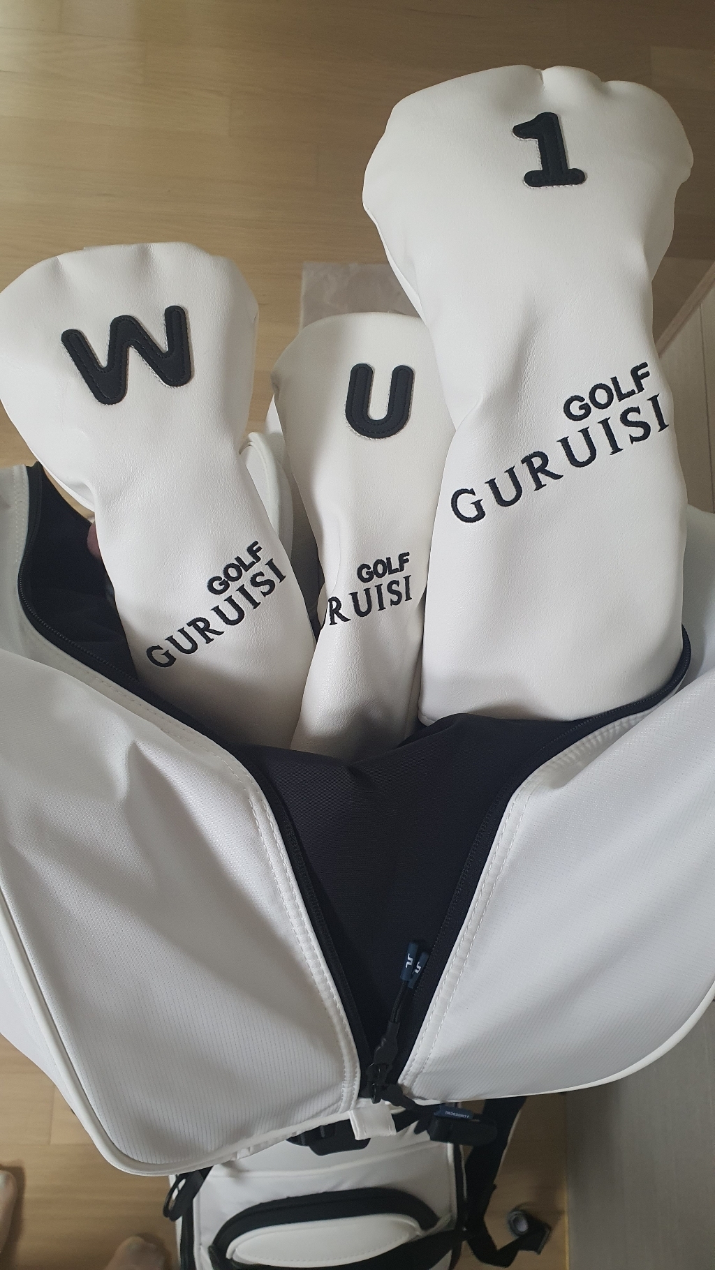 골프헤드커버 모던일러스트 OF URUISI 드라이버1개 우드1개 유틸1개 3개 1세트