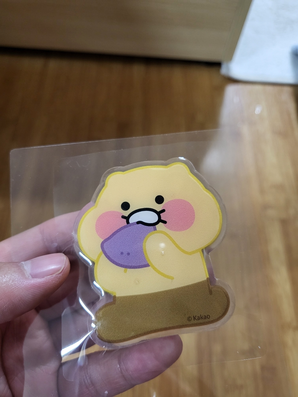 아이컬러즈 카카오프렌즈 춘식이 에폭시 톡 홀로그램 휴대폰 케이스