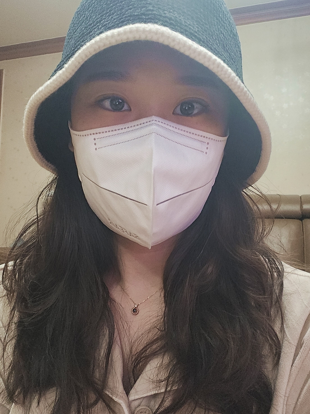스내플 라인 와플 보카시 벙거지 버킷햇