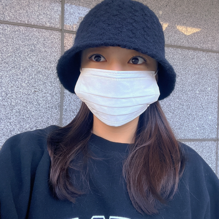 느와드코코 무챙 도톰 니트 오버핏 버킷햇 모자