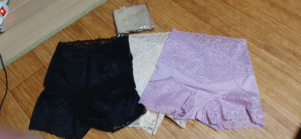 이너피아 여자 노라인 레이스 팬티 하이웨스트 여성 팬티 뱃살팬티 3장