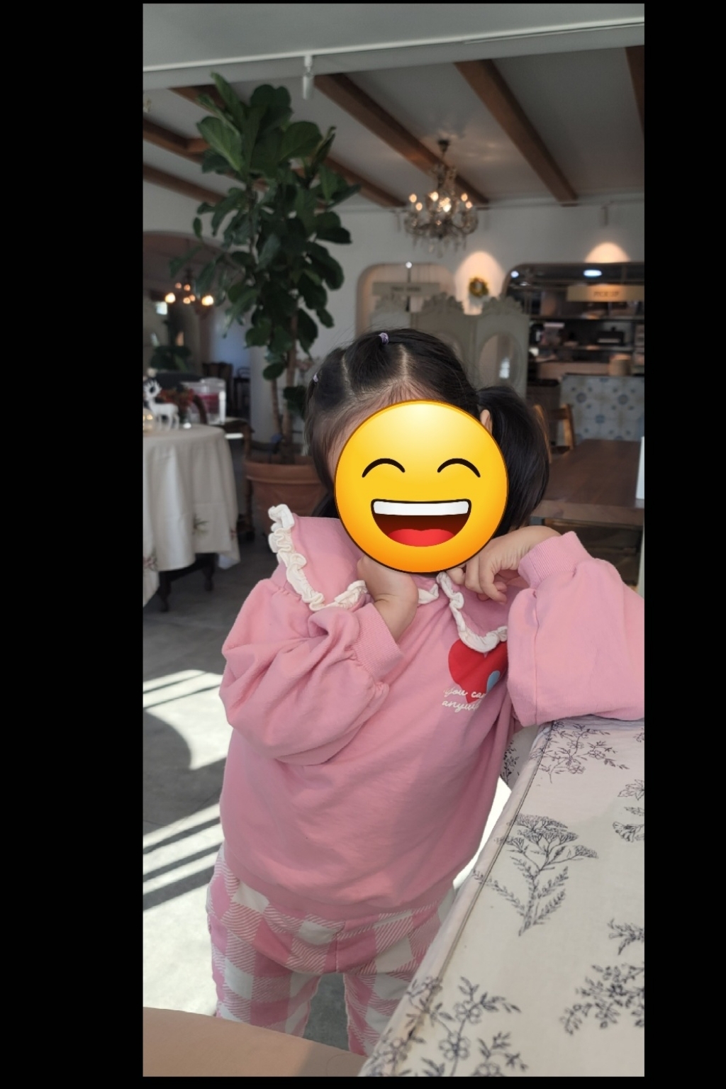 헤이미니 여아용 러블리 하트 체크 상하 바지세트