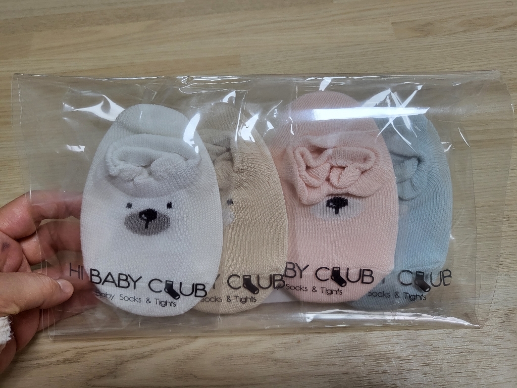 하이베이비클럽 유아용 곰도리 덧신 4종