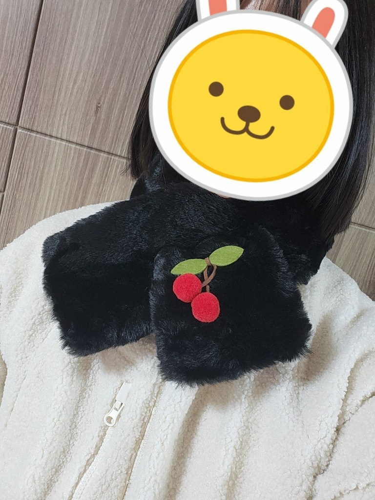 어리플 체리 뽀글이 머플러