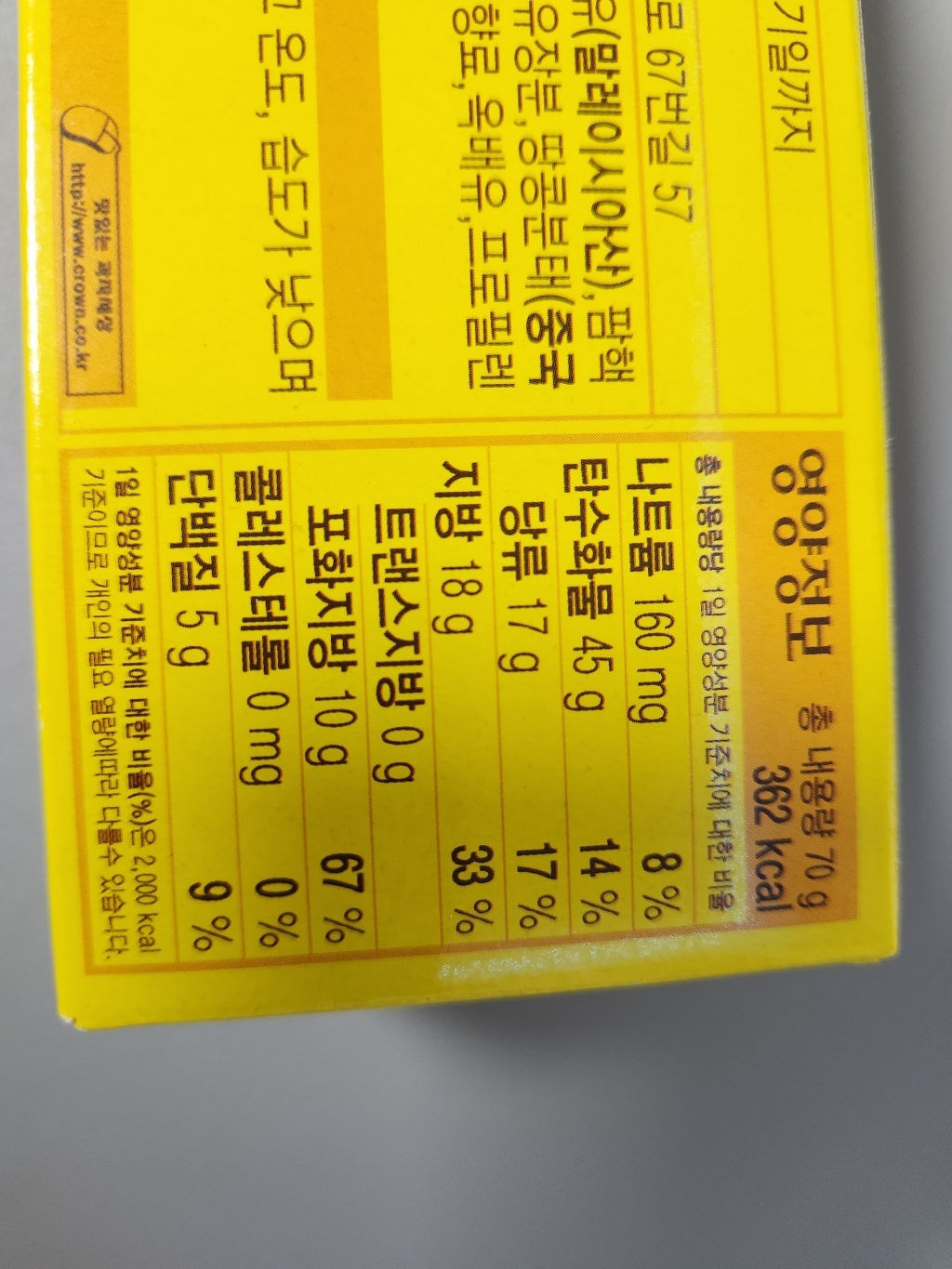 크라운 국희땅콩샌드