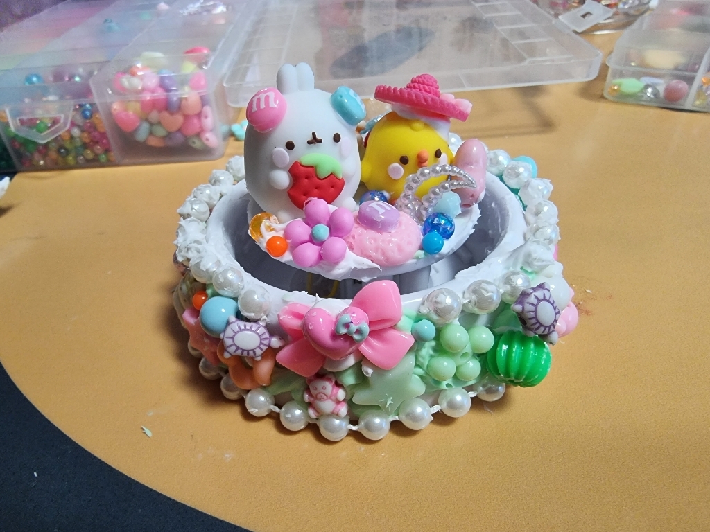 DIY 몰랑이 원형볼 무드등 꾸미기