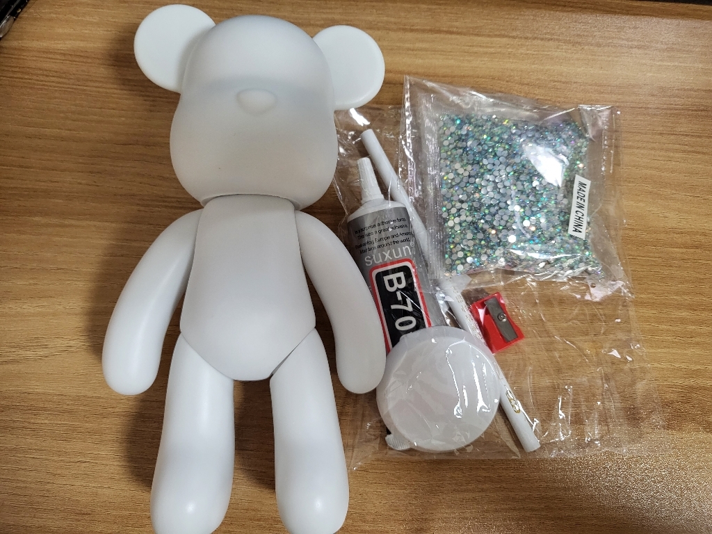 파티지엥 소형 베어브릭 큐빅 비즈 보석십자수 diy