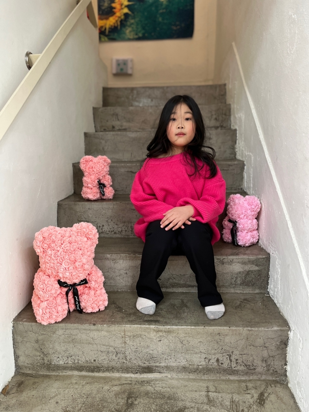앤젤아이 여아용 루즈핏 니트롱티