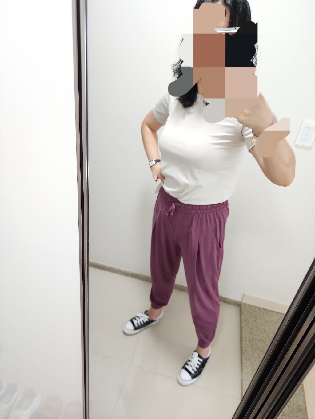 녹족 여성용 요가 필라테스 어뮤즈 옆트임 반팔티