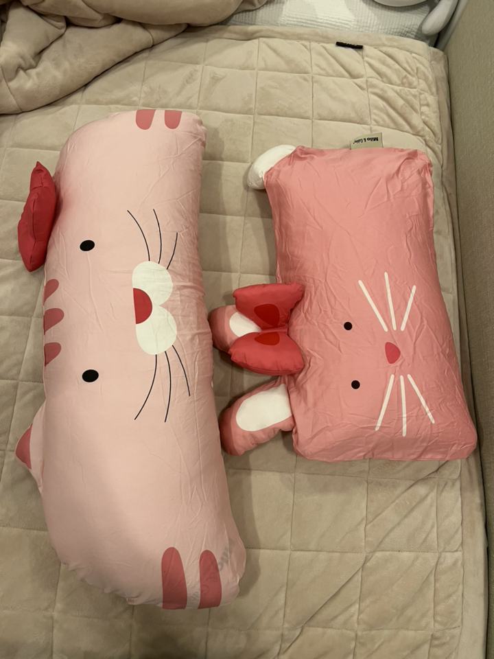 밀로앤개비 아동용 미니 동물 베개 메쉬 솜포함 발레리나 로라