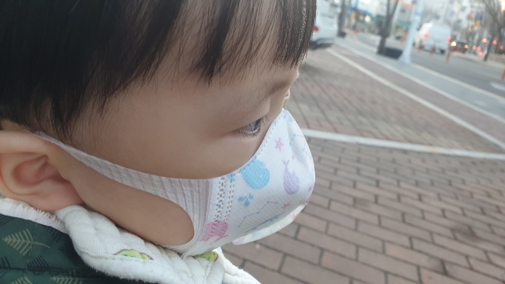 애니가드 입체형 꿈꾸는 고래 영유아 초소형 마스크