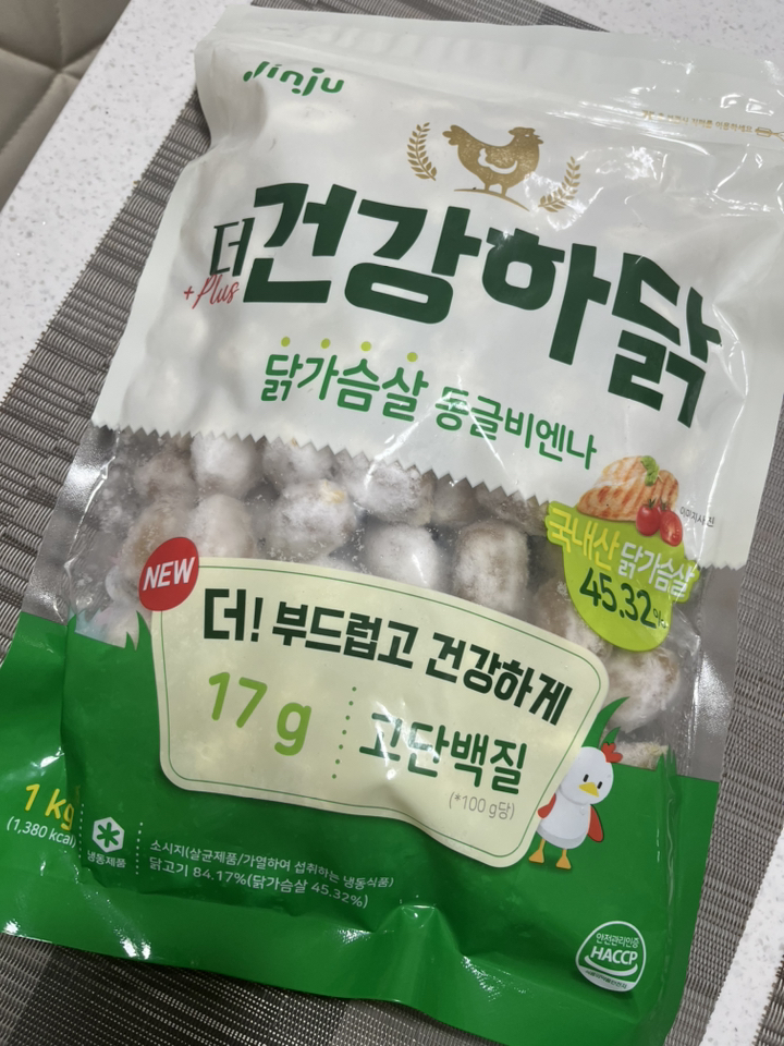 진주햄 더 건강하닭 닭가슴살 동글비엔나