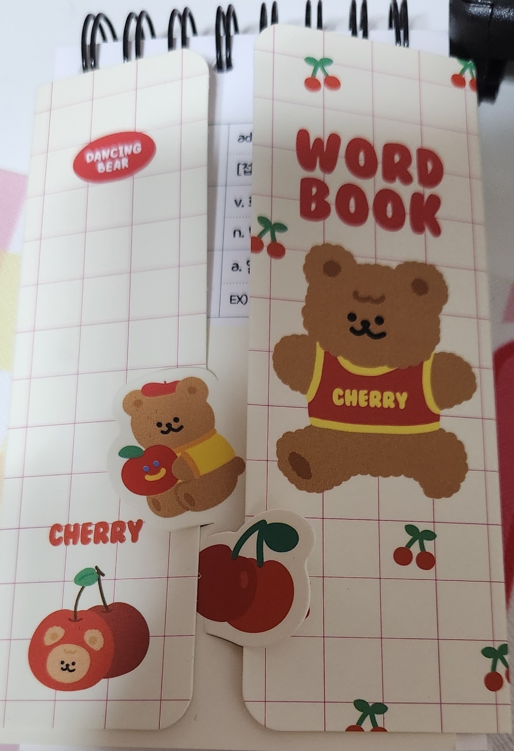 핑크풋 2000 댄싱베어 가리개 단어장 5종 랜덤발송