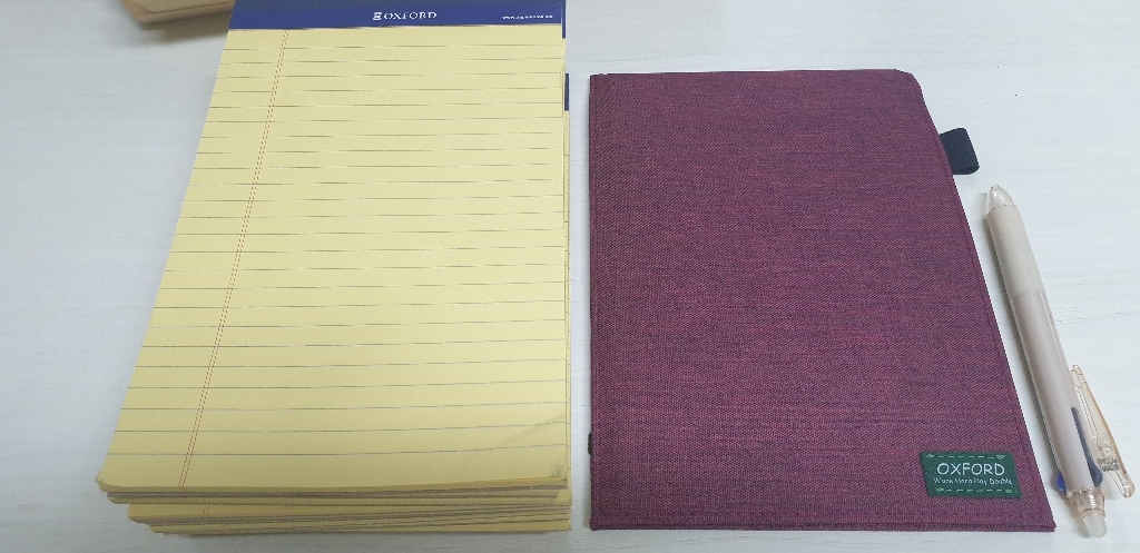 OXFORD 리갈패드 A5 40매 패브릭 패드커버 A5