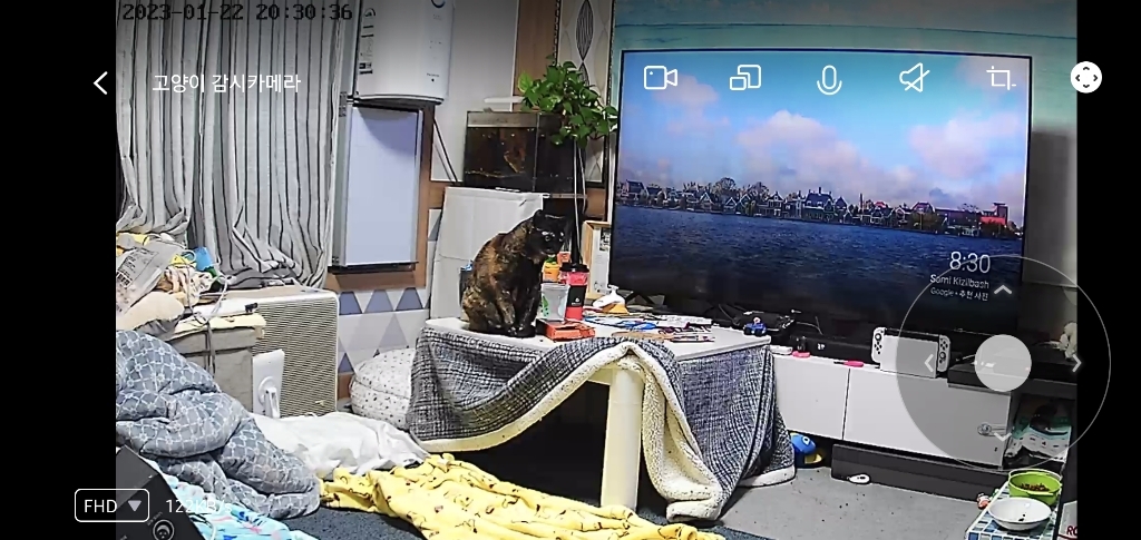 홈플래닛 FHD 실시간 모션 감지 회전형 스마트 홈카메라