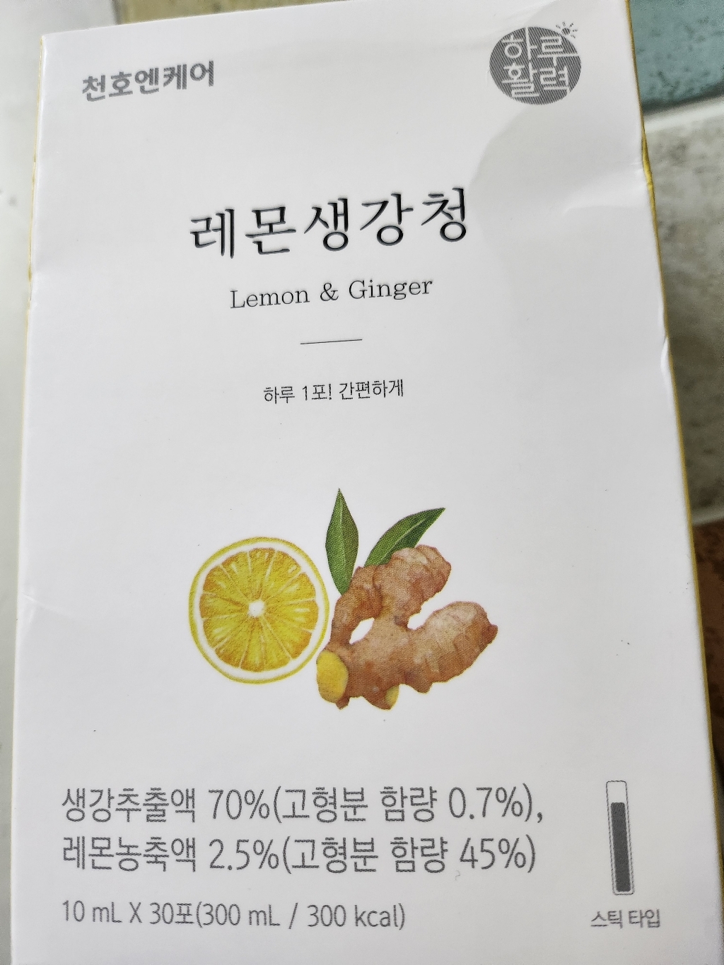 천엔케어 하루활력 레몬생강청 30포