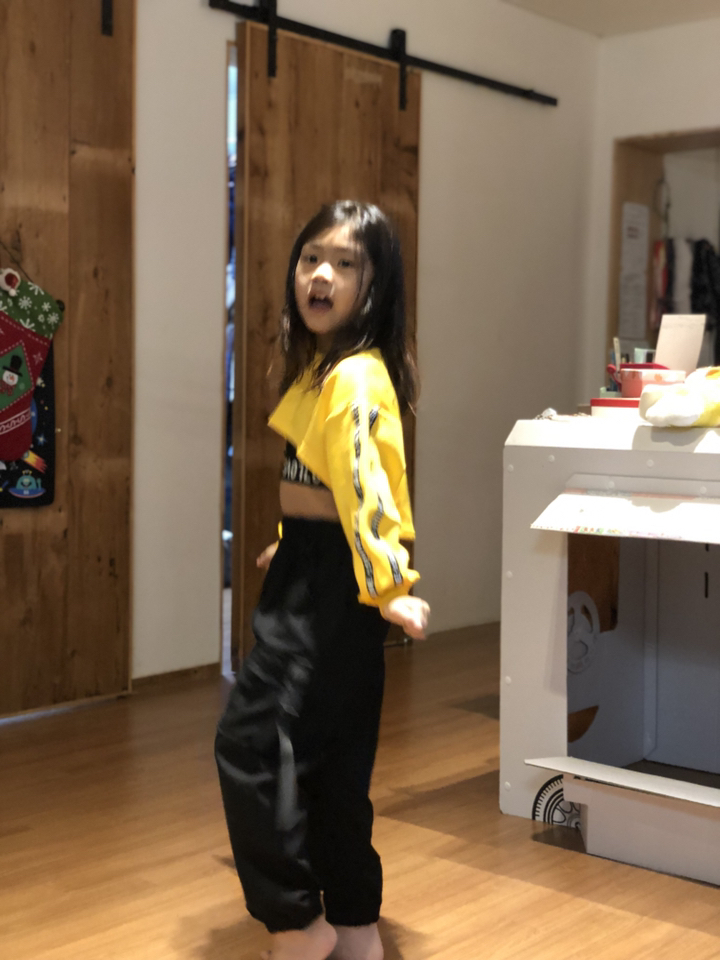 오렌지다몸 여아용 러브나시 노랑 U 크롭 블랙카고 3종