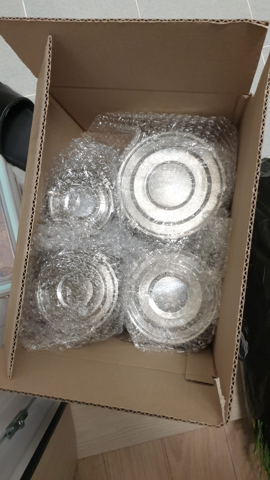 국산 올스텐 반찬통 밀폐 용기 원형 고리 찬통 B급
