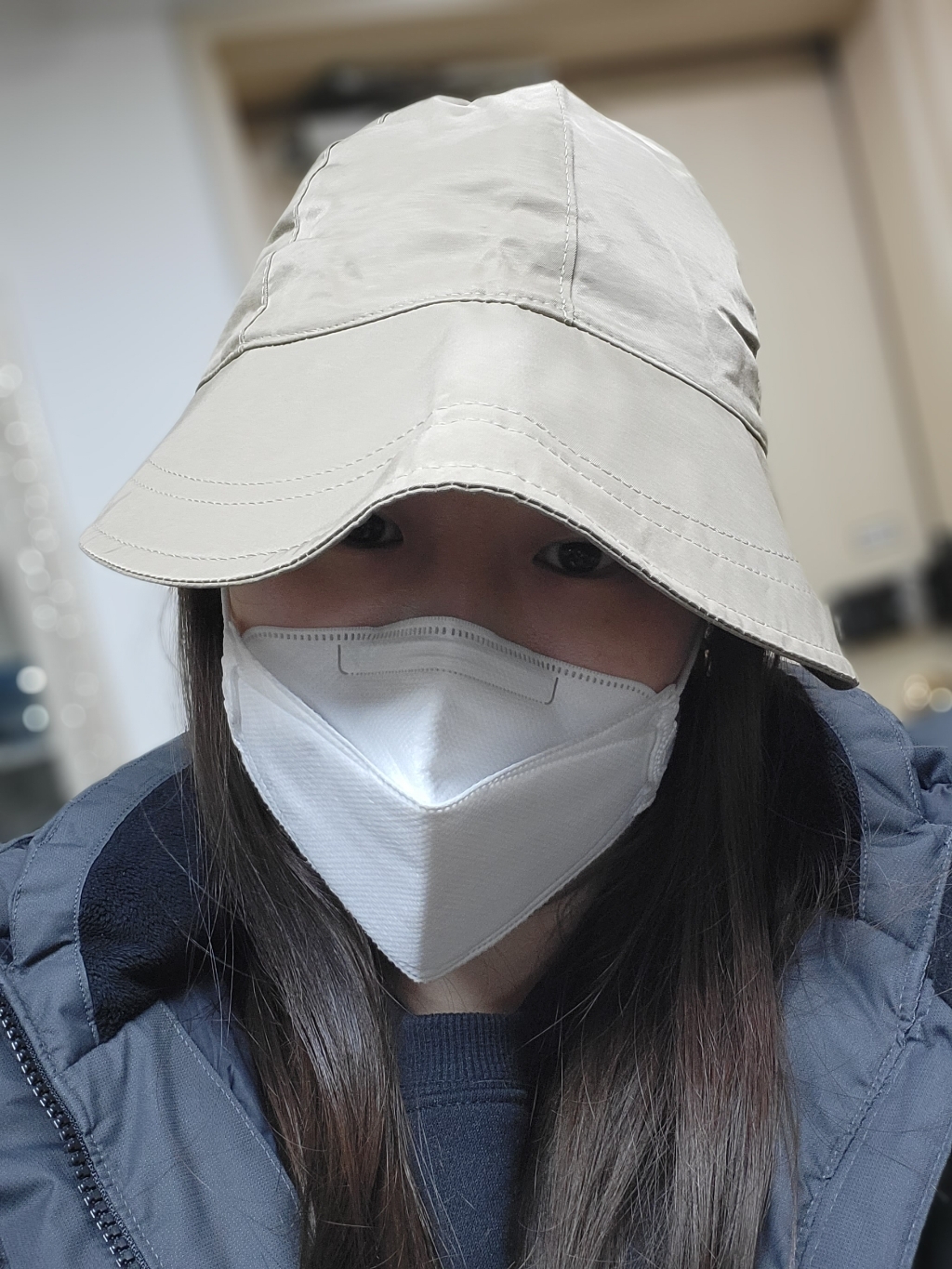 풋온 나일론 스트링 보닛햇 모자