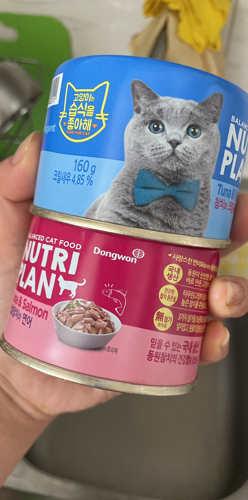 동원 대용량 24개 묶음 뉴트리플랜 고양이 습식 캔 6종류중 골라담기