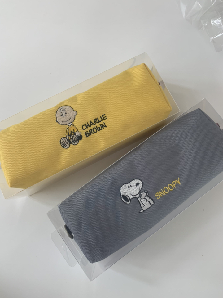 피너츠 스누피 자수필통 중 노랑 랜덤 발송