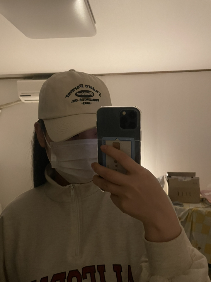 롸잇나우 데일리 심플 자수 볼캡 모자