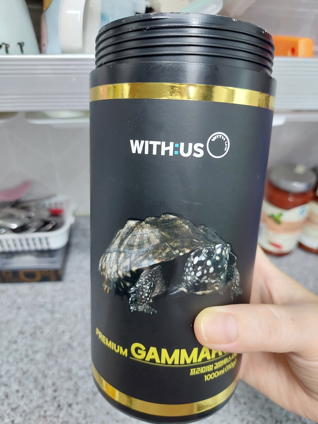 위더스 프리미엄 감마루스 거북이 사료, 1L, 1개