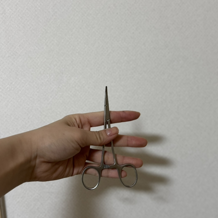 청훈메디 모스키토 의료용 겸자 가위, 곡, 1개