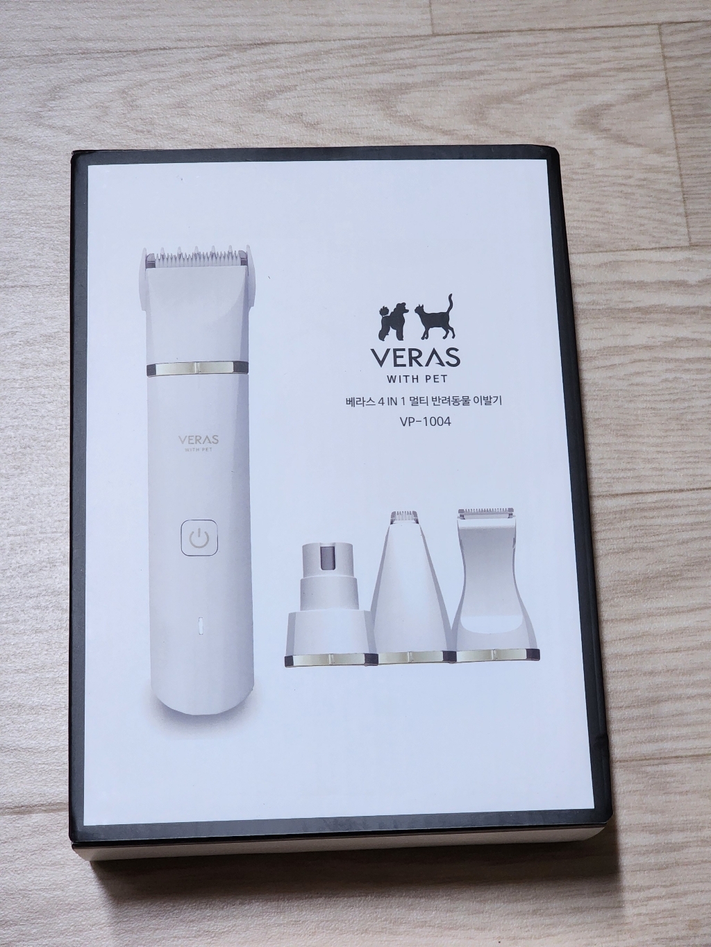 베라스 방수 반려동물 이발기 VP-1004, 화이트+골드, 1개
