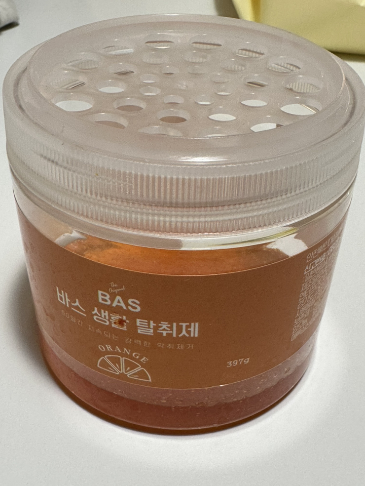 BAS 생활 오렌지 탈취제 본품, 397g, 1개