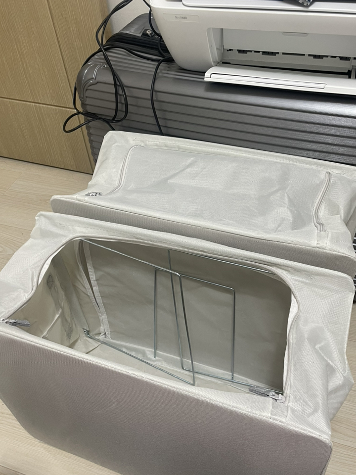 하우스레시피 어반 패브릭 리빙박스, 라이트그레이, 55L, 55L, 2개