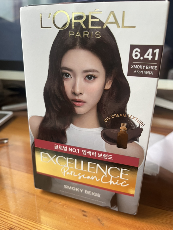 로레알파리 엑셀랑스 파리지앵 시크 염모제, 6.41 스모키 베이지, 1개