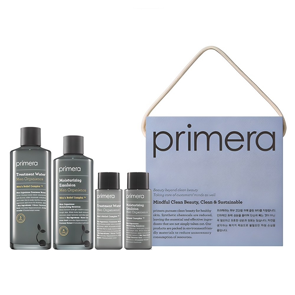 프리메라 맨 오가니언스 스페셜 2종 세트로 피부 관리의 새로운 수준을 경험하세요